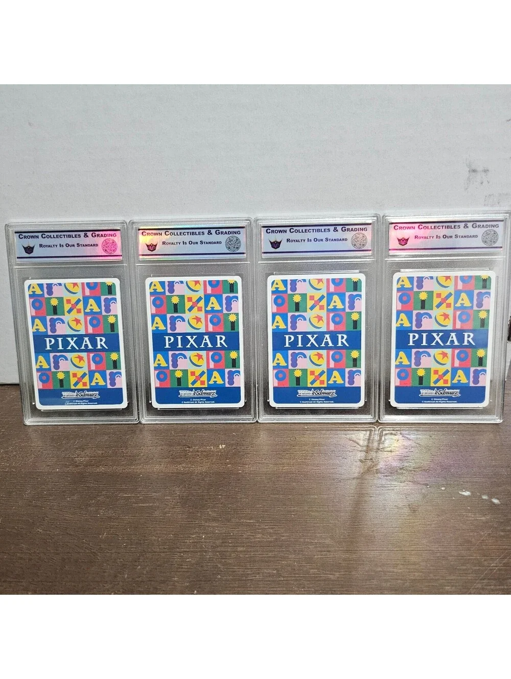 Set of Graded Pixar Japanese Trading Cards - Luca, Cars, Toy Story, Ratatouille